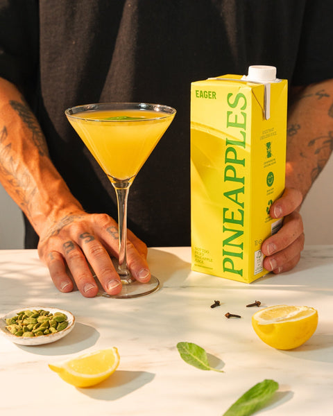 Pineapple sage martini, simplified